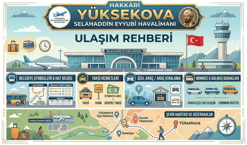 Hakkâri Yüksekova Selahaddin Eyyubi Havalimanı Ulaşım Rehberi: Merkeze Nasıl Gidilir?