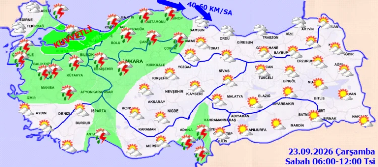 Meteoroloji’den kuvvetli yağış ve rüzgar uyarısı