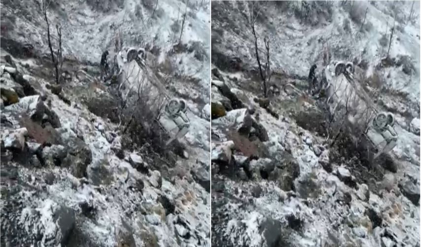 Hakkari'de Minibüs Şarampole Yuvarlandı: 3 Yaralı