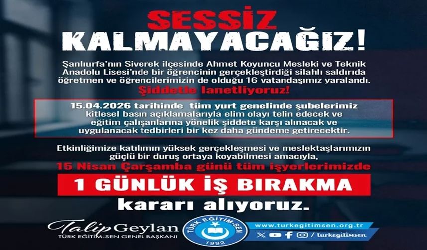 Hakkari’de Eğitimcilerden Şiddete Tepki: İş Bırakma Kararı