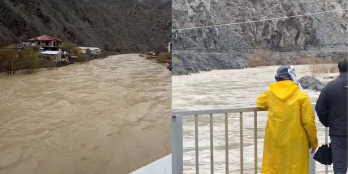 Hakkari Kırıkdağ Köyü’nde Su Taşkını Yaşandı, Köylüler Tedirgin