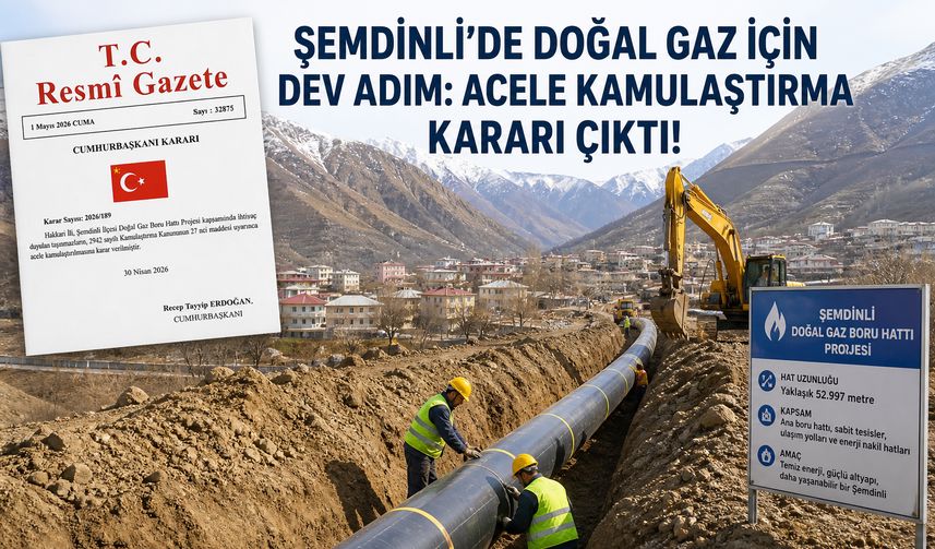 Şemdinli’de Doğal Gaz İçin Dev Adım: Acele Kamulaştırma Kararı Çıktı!