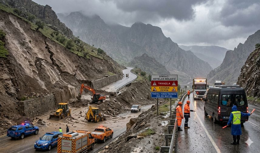 Van-Hakkâri Karayolu Heyelan Bölgesi İçin Kritik Hava Tahmini