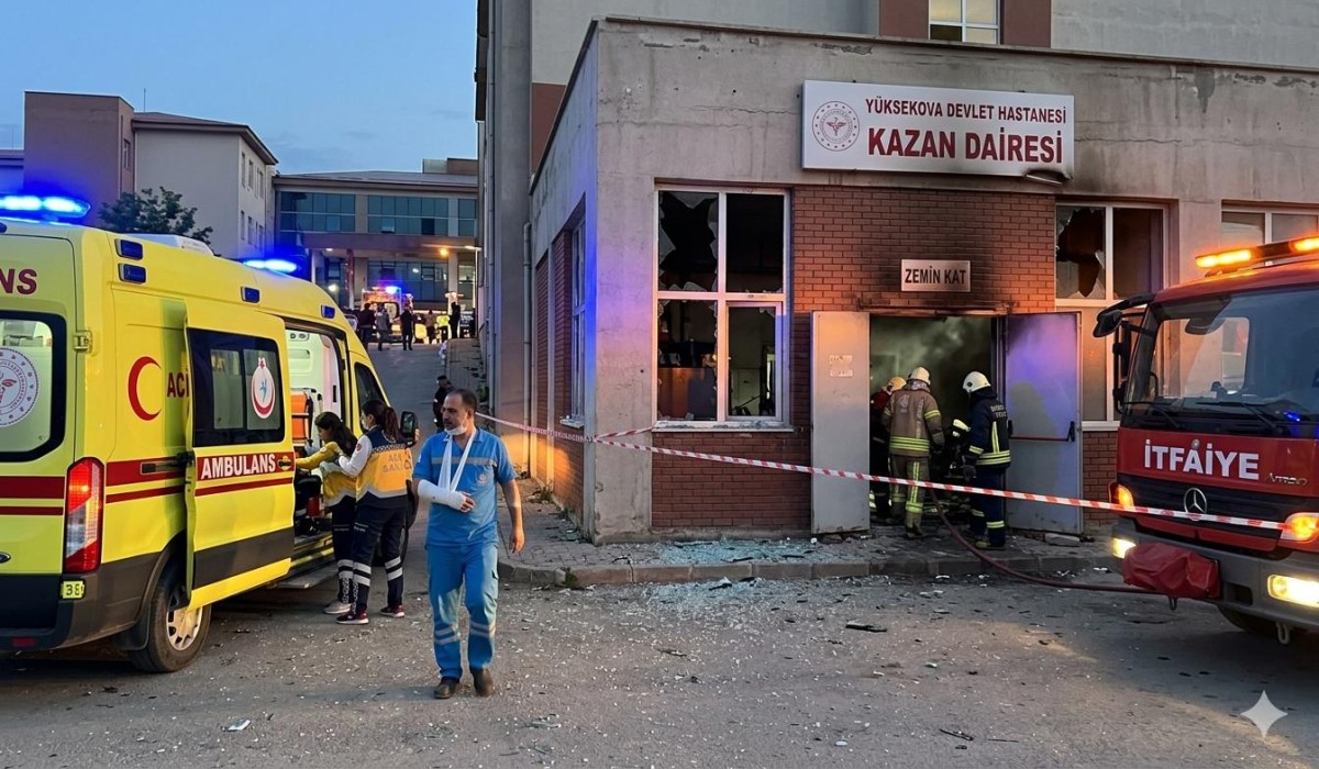 Yüksekova Devlet Hastanesi Kazan Dairesinde Patlama: 3 Yaralı