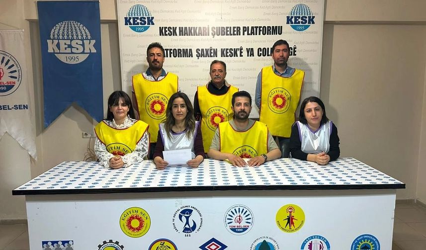 Eğitim Sen Hakkari Şubesi’nden Bakan Yusuf Tekin’e Sert Eleştiriler