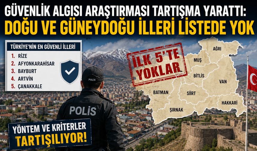 En Güvenli Şehirler Araştırmasında Doğu ve Güneydoğu İlleri Dikkat Çekti