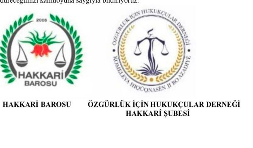 Hakkari Barosu ve ÖHD’den Şemdinli’deki Olayla İlgili Ortak Açıklama