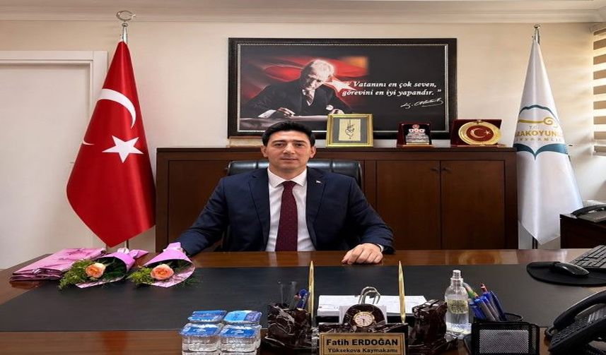 Şemdinli’nin Yeni Kaymakamı Fatih Erdoğan Oldu