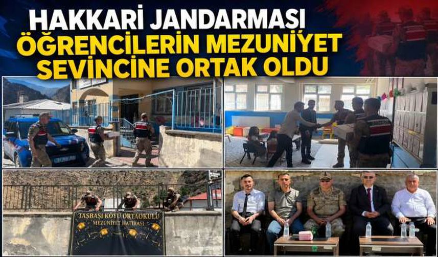 Hakkari'de Jandarma Öğrencilerin Mezuniyet Sevincine Ortak Oldu