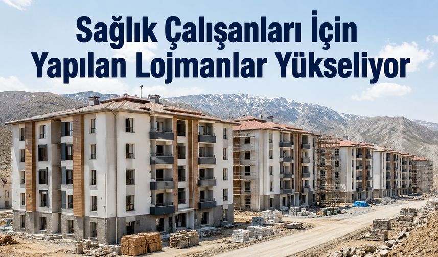 Hakkari'de Sağlık Çalışanları İçin Yapılan Lojmanlar Yükseliyor