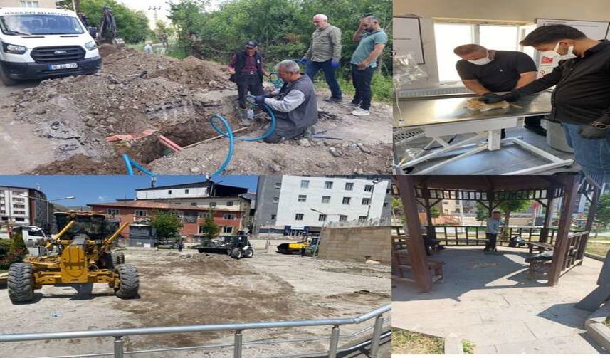 Hakkari Belediyesi Ekipleri 15 Noktada Çalışmalarını Sürdürüyor