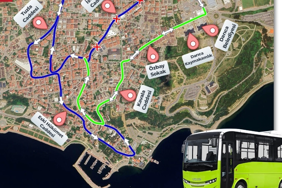 Kocaeli Darıca’da Yeni Ulaşım Güzergâhları 30 Mart’ta Başlıyor