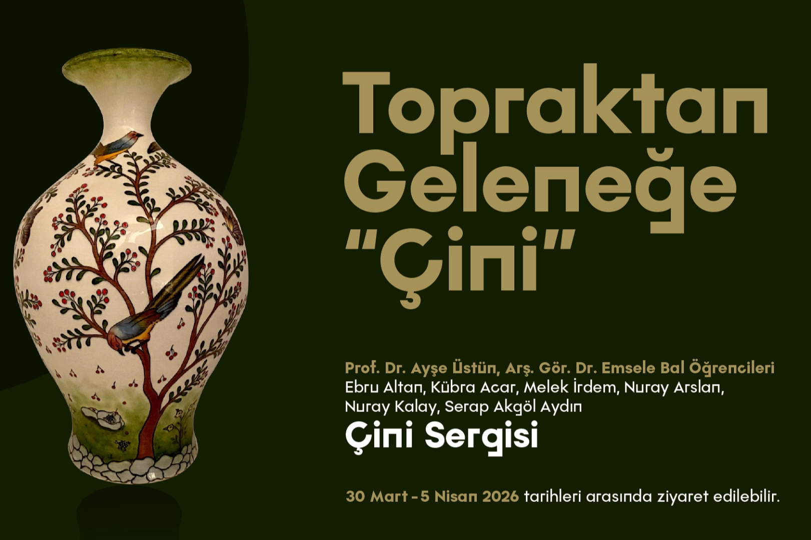 Sakarya’da Çini Sanatı Sergisi: “Topraktan Geleneğe” Kapılarını Açıyor