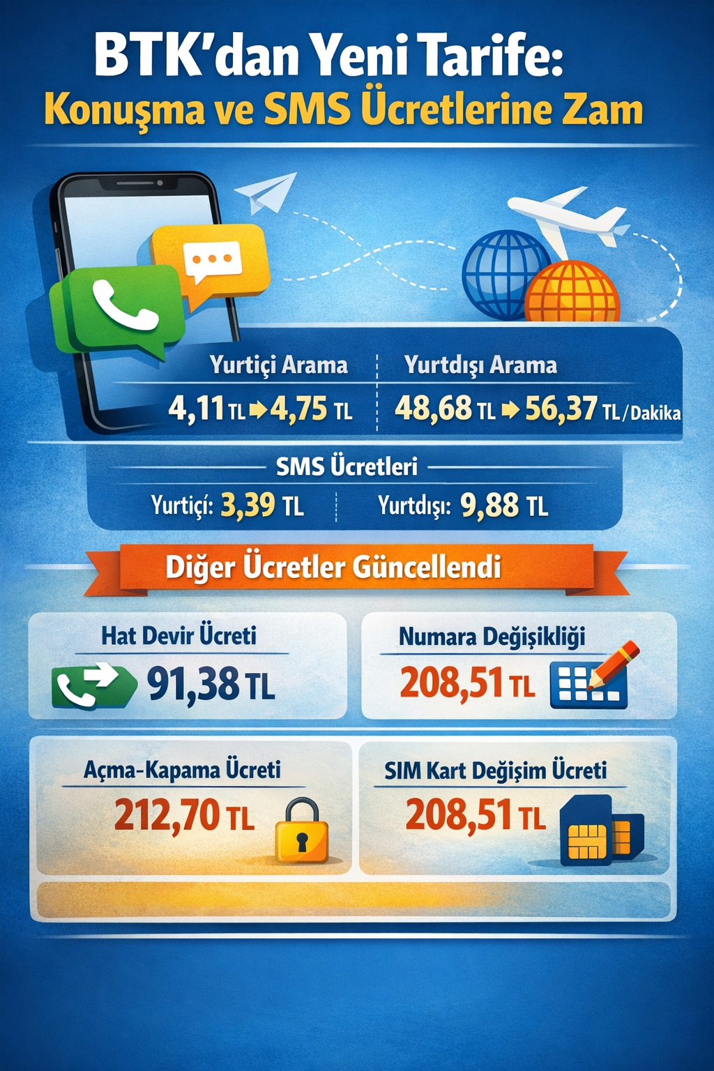 Mobil İletişimde Yeni Tarife Dönemi: Ücretler Artırıldı