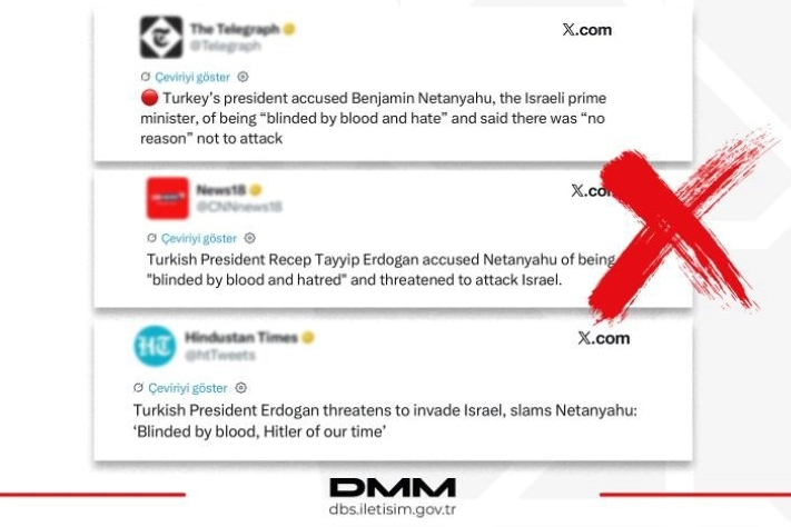 DMM’den Açıklama: Cumhurbaşkanı Erdoğan’a Atfedilen Sözler Asılsız