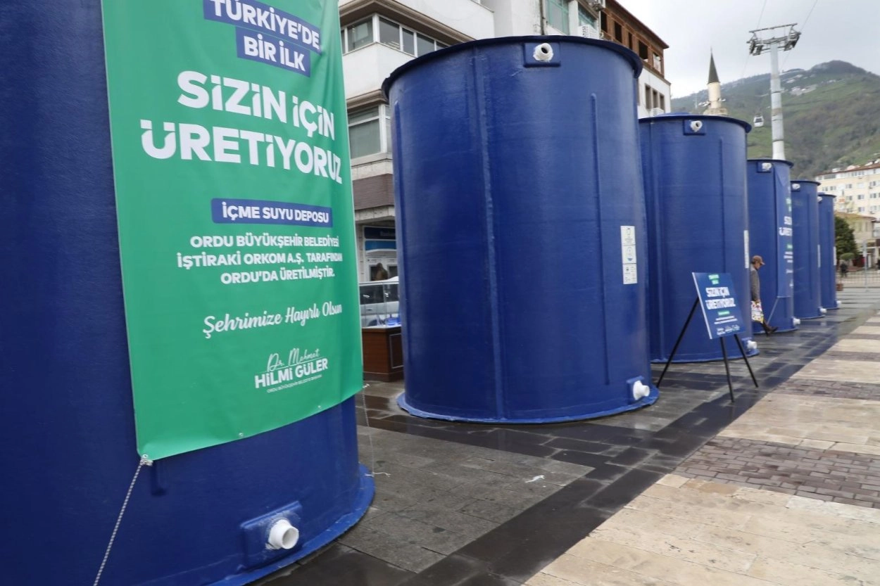 Ordu’da Kırsal Mahallelere Fiberglas Su Deposu Desteği