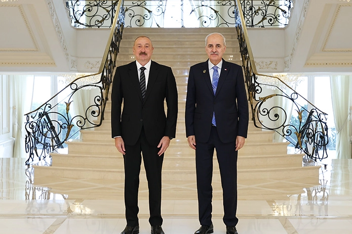 Kurtulmuş ve Aliyev Bakü’de Bir Araya Geldi