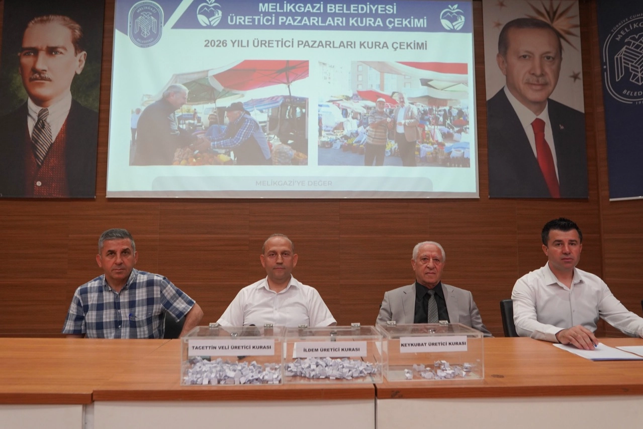 Melikgazi’de Üretici Pazarları İçin Kura Çekimi Yapıldı